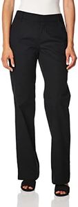 Dickies Women's Relaxed Straight Stretch Twill Pant, Black, 8