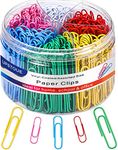 Vinaco Coloured Paper Clips 400 Pack, 33mm Paper Clips Medium & 50mm Large Paper Clips Assorted Size, Durable and Rustproof Metal Paper Clips, Coated Paper Clip Great for Office School Home