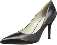 Nine West Womens Flax Pointed Toe Pump, Black Leather, 8.5