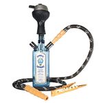 Smoke Station Premium Bombay Blues Standing Hookah Shisha Pot 900 Gram Iron (Light Blue) 12 inch Glass With Hose, Silicon chillum,Tong & Heat Management System