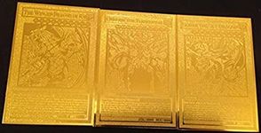 Egyptian God Cards Gold Metal Yugioh Card - Obelisk, Slifer, and Winged Dragon of Ra