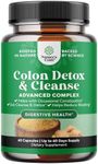 Colon Cleanser & Detox - Lactobacillus Acidophilus Probiotic Supplement Body Cleanse - Psyllium Husk Capsules Gut Health Supplement