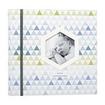 C.R. Gibson's Patterned Baby Book Baby Photo Album, 1.8 x 9 x 8.9 inches, 80 Pages