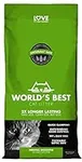 WORLD'S BEST CAT LITTER Original Unscented, 32-Pounds - Natural Ingredients, Quick Clumping, Flushable, 99% Dust Free & Made in USA - Long-Lasting Odor Control & Easy Scooping