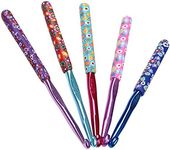 Coopay Large Size Warm Crochet Hooks for Crocheter, 6.5mm to 10mm Crochet Kit Crochet Hook Set Art Aluminum Soft Grip Crochet Needles for Crocheting, Comfort Knitting Hook Knitting & Crochet Supplies