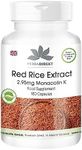 Red Yeast Rice Extract 600mg, Contains 2,95mg monacolin K, Vegan, 180 Capsules | HERBADIREKT by Warnke Vitalstoffe - German Pharmacy Quality