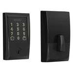 SCHLAGE Encode Smart WiFi Deadbolt with Century Trim in Matte Black (BE489WB CEN 622)