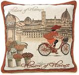 Tache 1 Piece 18" by 18" Square Vintage French Girl Day Out Cushion Throw Pillow Cover