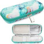 YOUSHARES Insulin Cooler Travel Case - Small Handy Medication Diabetic Supplies Travel Case Portable Refrigerated Medicine Travel Case for Insulin Pen and Diabetic Supplies (Marble Green)