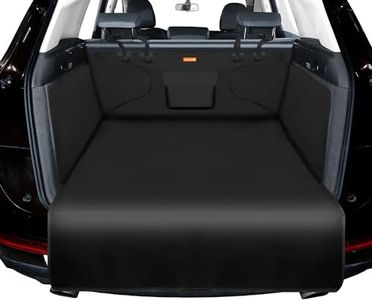 Alfheim Cargo Liner for Dog, Nonslip Waterproof Anti-Wrinkle Pet Boot Liner, Anti-Scratch Tear-Resistant Washable Trunk Cover Mat Travel, Fits for Medium Small Car Truck SUV, Black