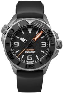 UNDONE Aquadeep Signal Black Automatic 43mm 500M Water Resistance Black Rubber Strap Automatic Wrist Watch