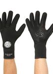 RIP CURL Flashbomb 5/3 mm 5 Finger Glove - Black - Flash Lining - Unisex - E5 Flashlining - Stitchless Technology
