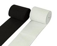 Shelver 2 inch Elastic for Sewing, Waistband Elastic, Wide Elastic in Widths: 20/25/40/50/75mm (Black, 50mm x 3m)