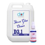 DOT Shower Glass Cleaner for bathroom 5 Litres | Remove Heavy & Tough Limescale, Salt Stains and Hard Water marks & shower door bottom stains, Sports Cleaner Spray 100ml