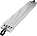 6-9ft Adjustable Aluminum Plank, Adjustable Extension Plank, 440lbs Load Capacity, Antiskid Scaffolding Platform for Ladder Accessory