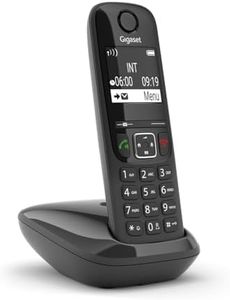 Gigaset AS690 - Cordless DECT Phone - Large, High-Contrast Display - Brilliant Audio Quality - Adjustable Sound Profiles - Hands-Free Function - Call Protection, Black [German Version]