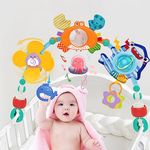 Baby Pram Toys 0-6 Months Plus, Newborn Toys Baby Montessori Toddler Sensory Toys for Babies Essentials 0-6-12 Months, Birthday Baby Stocking Fillers for Boys Girls 0 3 6 12 Month Shower Gifts