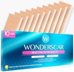 WONDERSCAR™ 10 Large Silicone Scar Sheets (5.7" x 1.6") Medical Grade Recovery Treatment. Keloid Bump Tape. Removal of C-Section, Burn, Stretch Marks, Acne. Reusable Gel Strips with Stick Pad Patches