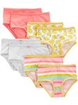 Simple Joys by Carter's Girls' Little Kid 8-Pack Underwear, Stripes/Pink/Lemons, 6-7