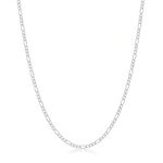 NYC Sterling Silver Chain – Premium Craftsmanship Figaro Chain for Men and Women – Real 925 Sterling Silver Necklace Made in Italy – 16-30 Inches Length – Ideal for Everyday Wear, Special Occasions