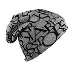 iSWEVEN Cotton Slouchy Beanie and Skull Cap for Summer, Winter, Autumn & Spring Season, Can be Used as a Helmet Cap Too - Free Size (7036B, White)