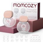 Momcozy S9 Pro Updated Wearable Breast Pump, Hands-Free, Longest Battery Life & LED Display, Portable Electric Breast Pump with 2 Modes & 9 Levels - 24mm (Pink, 2 Count)