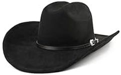 BESOOGII Wide Brim Felt Cowboy Hat 