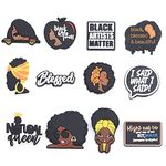 UNN Shoes Charms Black lives Matter for Kids Girls Adult Women Birthday Gifts Party Supplies, Yellow-12pcs,