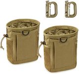 LIVANS Tactical Molle Dump Pouch, Magazine Recovery Pouch Drastring Ammo Bag Belt Utility Fanny Adjustable Military Holster Bag Outdoor for Airsoft Paintball Hunting Gear with D-Ring