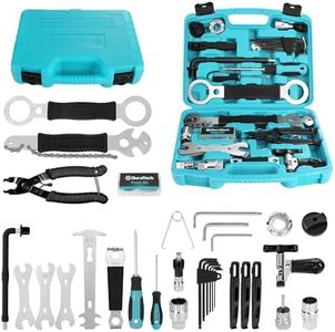 DURATECH Kit d'Outils de Réparation pour Vélo 41 pièces avec Mallette Pratique, Ensemble d'Outils de Vélo Portable pour la Réparation des Pneus, des Chaînes et du Pédalier