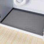 Aisslro Under Sink Mat, 22" x 19" Waterproof Kitchen Bathroom Cabinet Liner, Fit 24" Standard Cabinet, Shelf Liner Under Sink Liner Kitchen Bathroom, Under Sink Organizer Protector (Grey)