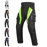 BYKR Motorcycle Pants for Men & Women Armored Cordura Overpants Enduro ATV Dual Sports Motocross Cargo Touring Adventure Pant, Fluorescent Green, 32-40