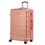 RMW Suitcase Large Medium Cabin Size | Hard Shell | Lightweight | 4 Dual Spinner Wheels | Trolley Luggage Suitcase | Hold Check in Luggage | TSA Combination Lock (Rose Gold, Cabin 20")