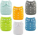 ALVABABY Baby Cloth Diapers 6 Pack 