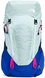 THE NORTH FACE Teen Terra 55 Backpacking Backpack, Skylight Blue/TNF Blue/Linaria Pink, One Size