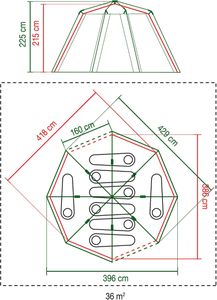 Coleman Octagon 6-8 Person Dome Tent – Waterproof Family Camping Shelter