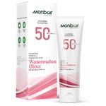 MONBAIR Watermelon Glow Sunscreen SPF 50 PA+++ | Broad Spectrum UVA/UVB Protection, 50 ml