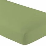 Knit Jersey 100% Cotton 2 Twin XL Fitted Bed Sheets (2-Pk) Soft and Comfy - Twin Extra Long, 15" Deep Pocket, 39" x 80" Great for Dorm Room, Hospital and Split King Dual Adjustable Beds (Sage)