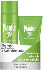 Plantur 39 Phyto Caffeine Shampoo y Conditioner I Champú Mujer con Cafeína 250 ml y Acondicionador 150 ml | Evita y Reduce la Anticaida Cabello | Para la Caida del Cabello Delgado y Frágil