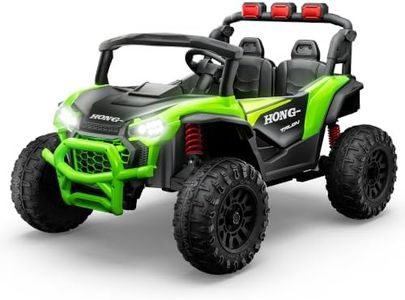 24V 2 Seater Electric Car for Kids,Kids UTV, Ride on UTV for Age 8+ with Parent Remotes,Safety Belts,3 Speeds,Double Open Doors,Horn,Music,Bluetooth,LED