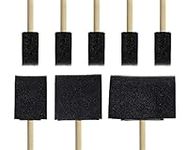 Tupalizy 8PCS Sponge Brushes for Painting DIY Crafts Foam Paint Brush with Wooden Handles for Staining Stencils Art Project Decoupage Acrylics Varnishes Enamel Wood Smooth Surface, 4 Sizes