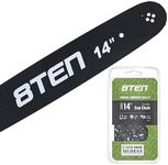 8TEN 14" Chainsaw Guide Bar & Chain