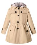 Girl's Hooded Trench Coat