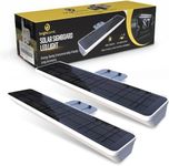 BRIGHTICONIC Solar Lights for Address Signs & Posts - 11" Rectangle Warm White (3000K) Outdoor Lighting for Gates, Buildings & Home - Dusk to Dawn Waterproof LED Gifts For Real Estate Agents 2 PACK