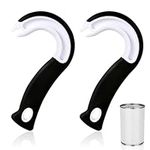 2pcs Easy Open Ring Pull Can Opener, Hook Can Opener Pull Tab No-Slip Rubber Grip Can Lid Lifter Manual Ring Top Soda Opener Tool for Elderly, Children, Weak Hands