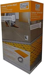 Schluter-Systems DITRA-HEAT (120V) Floor Heat Kit 60.3 sq ft of membrane + 37.5 sq ft cable adaptable to any layout, adds comfort to tile/stone includes, programmable touch thermostat, 2 floor sensors