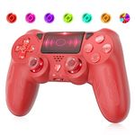 TURPOW Wireless Controller for PS4, Dual Motor Vibration 6-Axis Sensor with LED Lighting Turbo/Touchpad/3.5mm Audio Jack, Gamepad Remote Control for Ps-4/P4 Pro/P4 Slim/PC sound