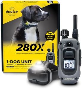 Dogtra 280X E-Collar with Remote [New Edition] 10 lbs+, 1/2 Mile Range, LED Light, 100 Levels of Precise Control for Stubborn Dogs, Waterproof, Boost for Quick Recall, Vibration, Safety Lock & Tone