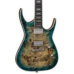 Dean Guitars 6 String Exile Select Burl Poplar Electric Guitar, Satin Turquoise Burst, Right BRL STQB