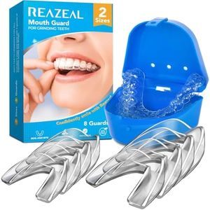 Mouth Guard for Grinding Teeth at Night: Mouth Guard for Sleeping - Comfortable & Reusable Nighttime Protection for Teeth - 8 Packs/ 2 Sizes